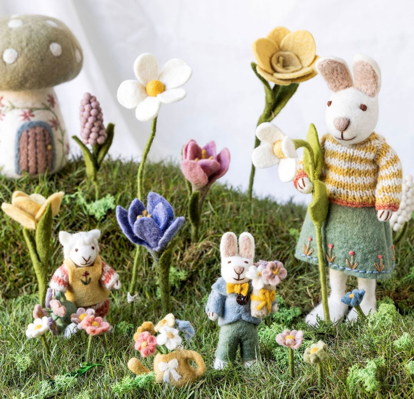 Filzblumen Krokus lila & helllila 2er Set