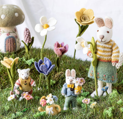 Filzblumen Krokus lila & helllila 2er Set