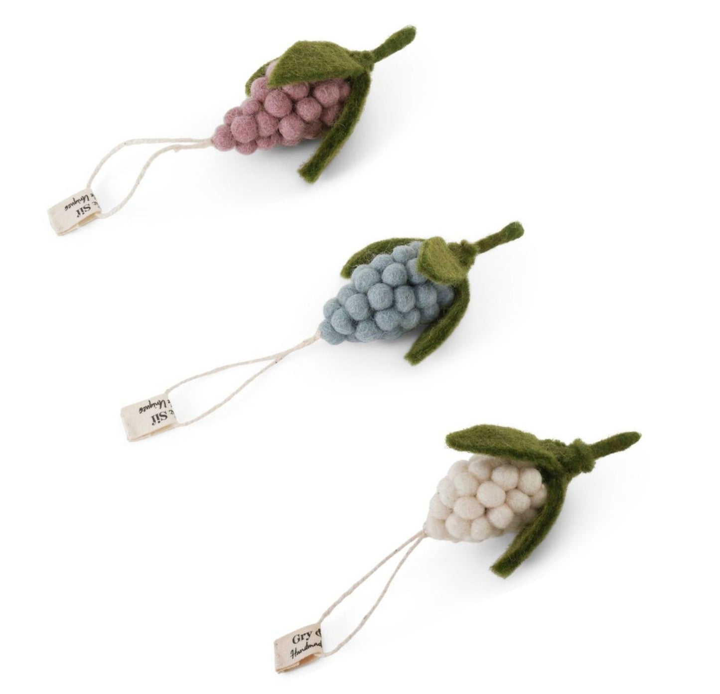 Osteranhänger Perlhyazinthe weiß, lavendel & hellblau – 3er Set