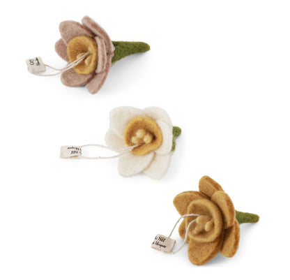 Osteranhänger Narzisse hellrosa, weiß & gelb – 3er Set