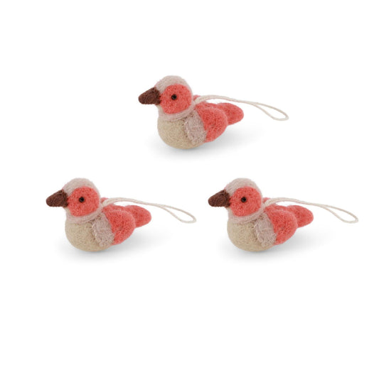 Kleiner Spatz – Koralle/Beige – 3er-Set