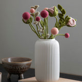 Filtblomster varme farver 3 stk.