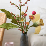 Filtblomster varme farver 3 stk.