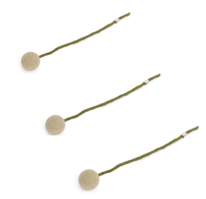 Filzblumen 3er Set - Mintgrün