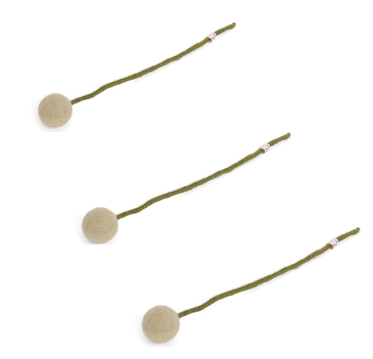 Filzblumen 3er Set - Mintgrün
