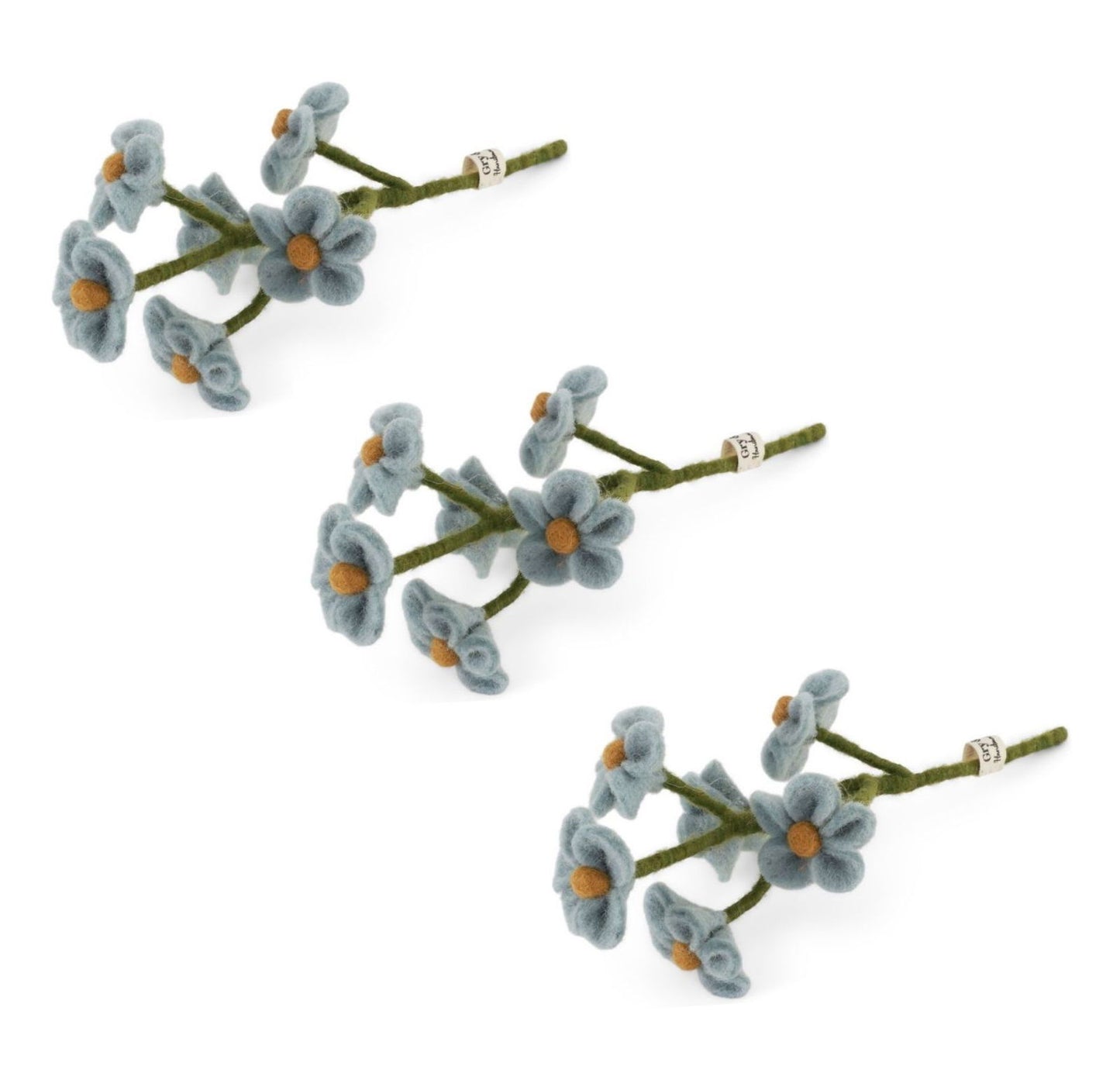 Filzblumen Vergissmeinnicht 3er Set