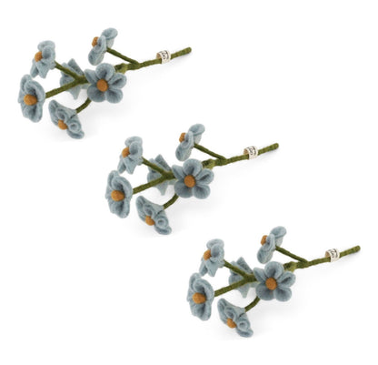 Filzblumen Vergissmeinnicht 3er Set