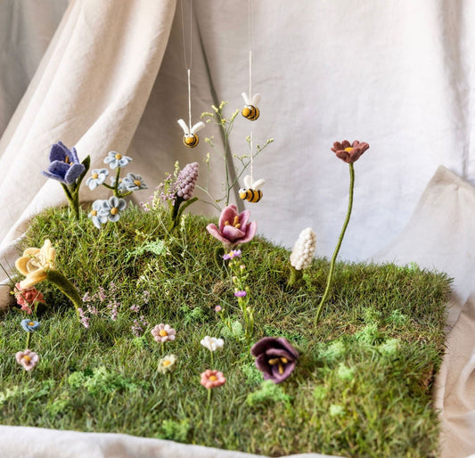 Filzblumen Vergissmeinnicht 3er Set