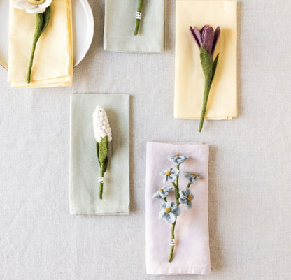 Filzblumen Vergissmeinnicht 3er Set