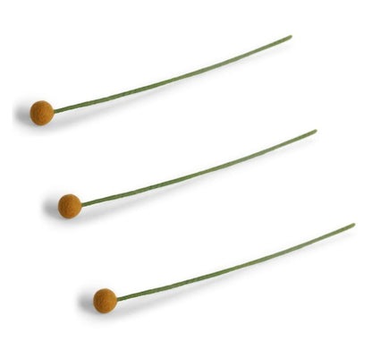 Filzblumen 3er Set - Gelb