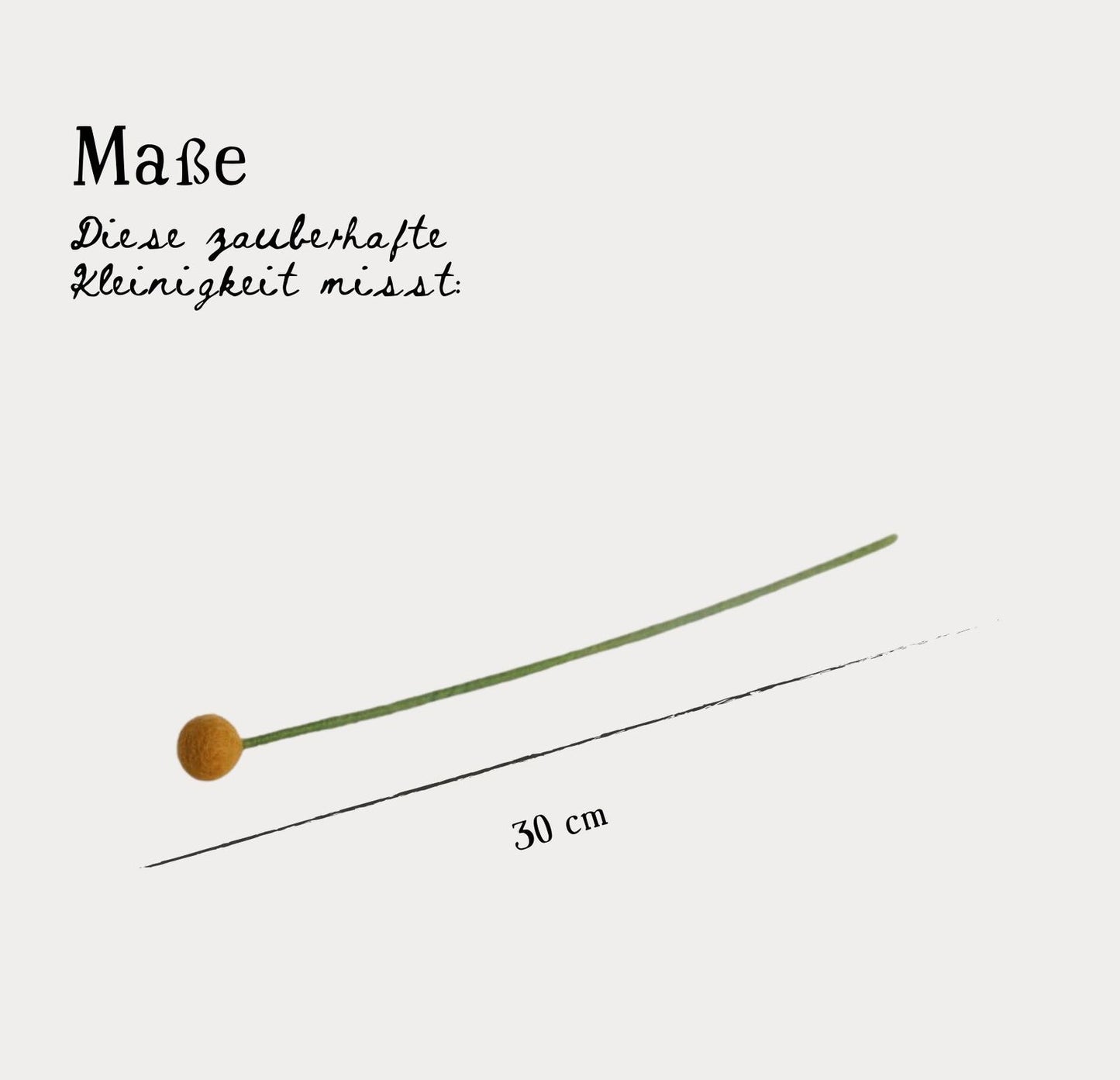 Filzblumen 3er Set - Gelb