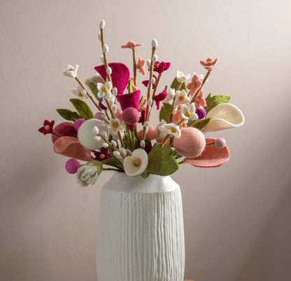 Filzblumen 3er Set - Altrosa