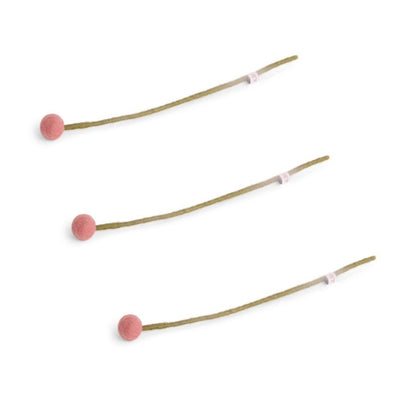 Filzblumen 3er Set - Staubrot