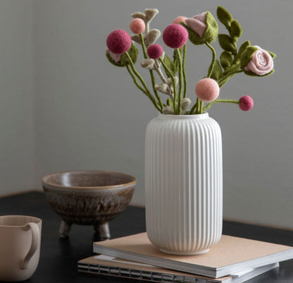 Filzblumen 3er Set - Staubrot