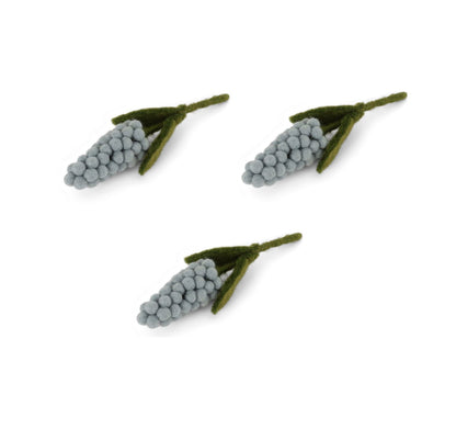 Filzblumen Hyazinthe hellblau 3er Set