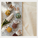 White Felt Hyacinths – Set of 3