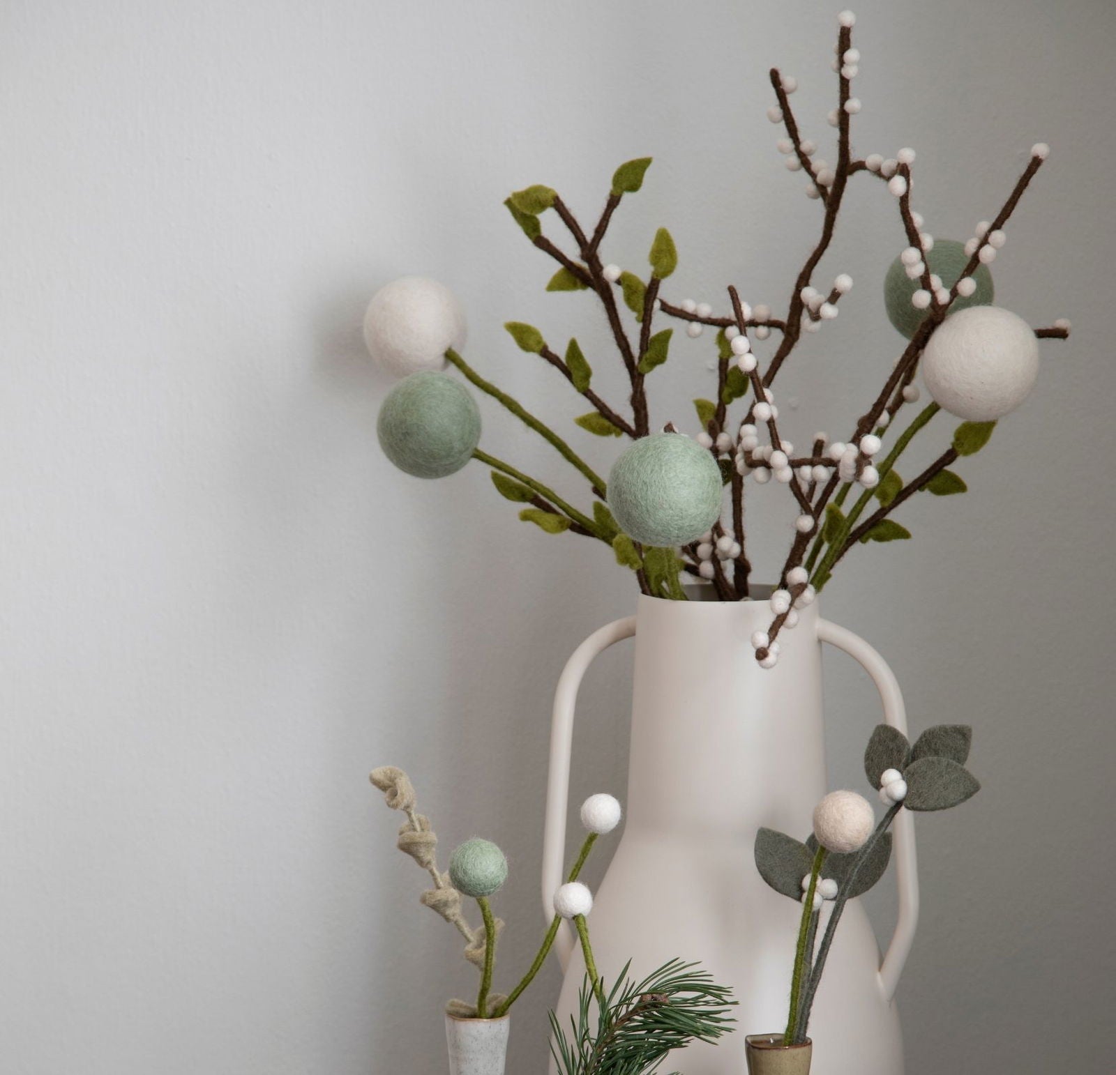 Filtblomster – Sæt med 3 – Aqua