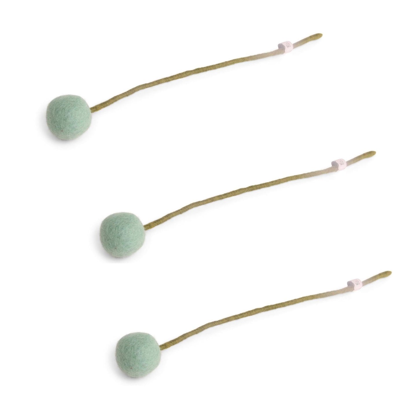 Filzblumen 3er Set - Aquablüte
