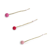 Filtblomster – Lyserød, Klar Pink & Støvet Rosa – Sæt af 3