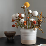 Filtblomster varme farver 3 stk.