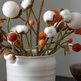 Filtblomster – Rust Rød, Orange & Brun Orange – Sæt af 3