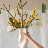 Filtblomster varme farver 3 stk.
