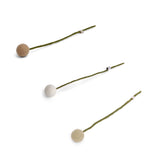 Filtblomster – Beige, Hvid & Mintgrøn – Sæt af 3