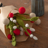 Filtblomster varme farver 3 stk.
