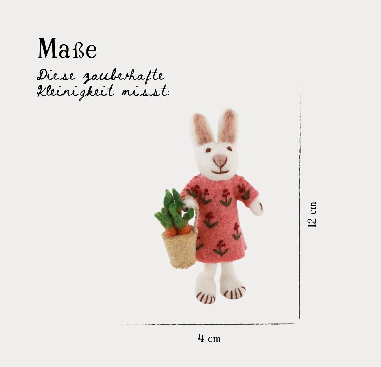 Österliche Figuren Weiße Hasen – Mädchen & Junge mit Karottenkörben