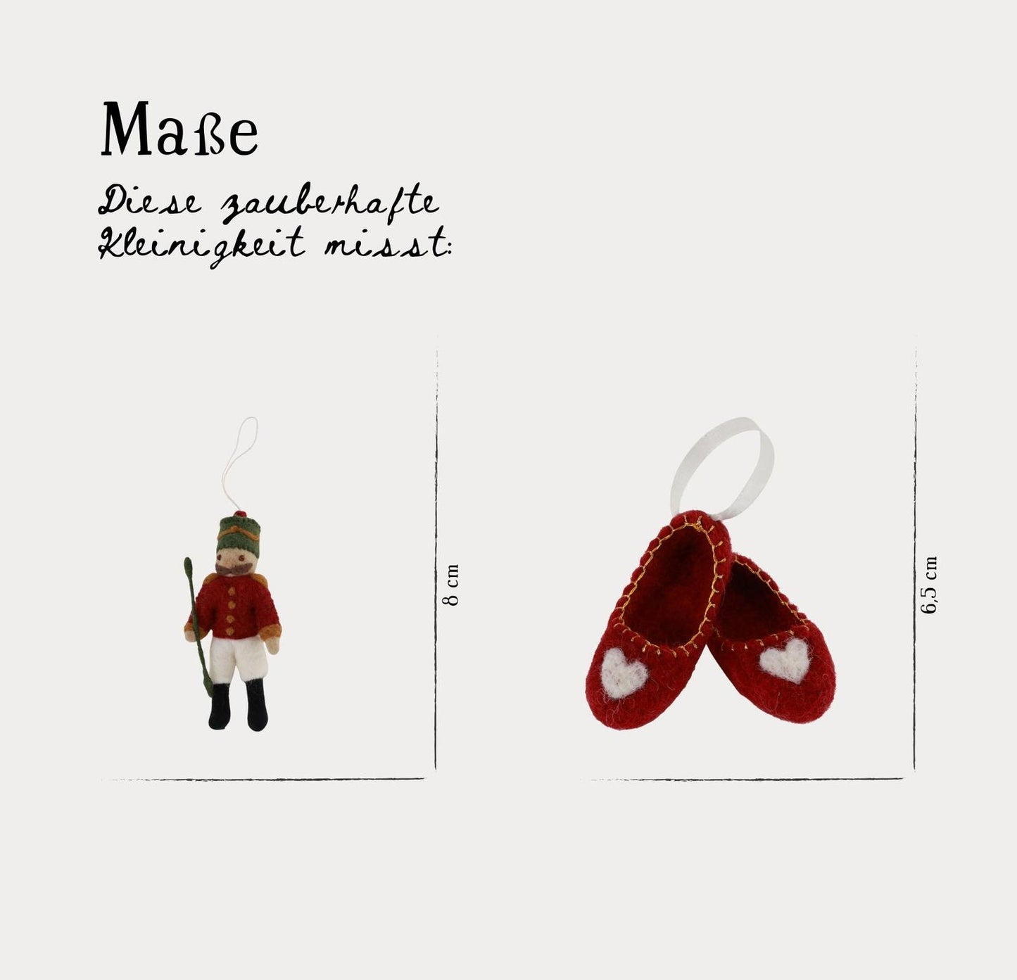 Filzfigur Ballerina  & Nussknacker mit Jacke & grünem Hut