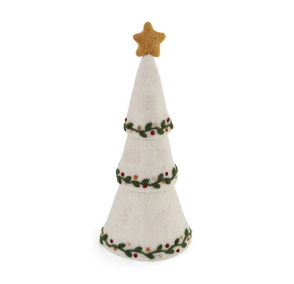 Filz-Weihnachtsbaum Weiß 3-in-1 stapelbar