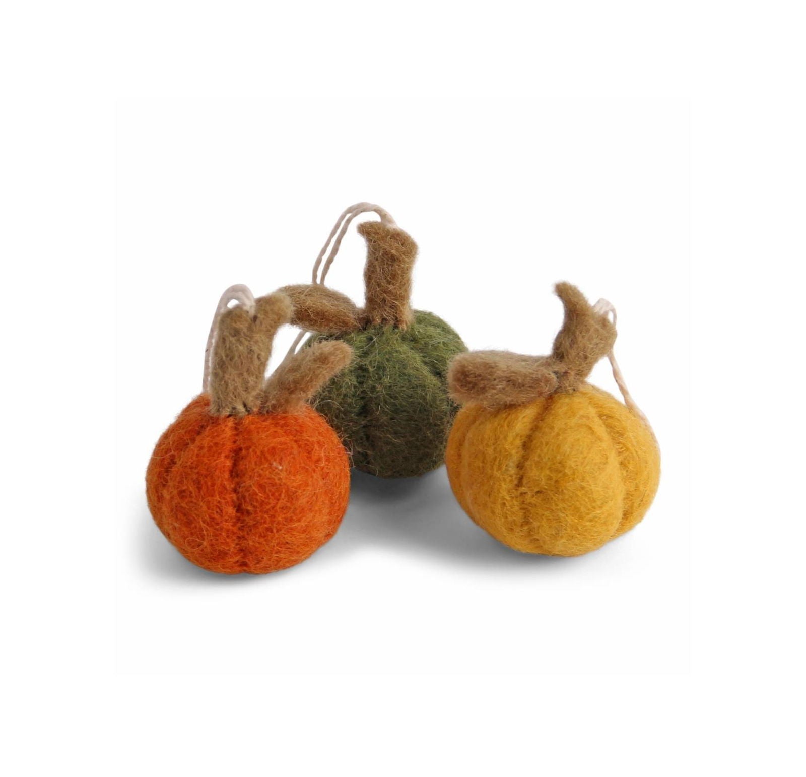 Filzanhänger „Mini-Kürbisse“ – Mix – 3er-Set – von Gry &amp; Sif