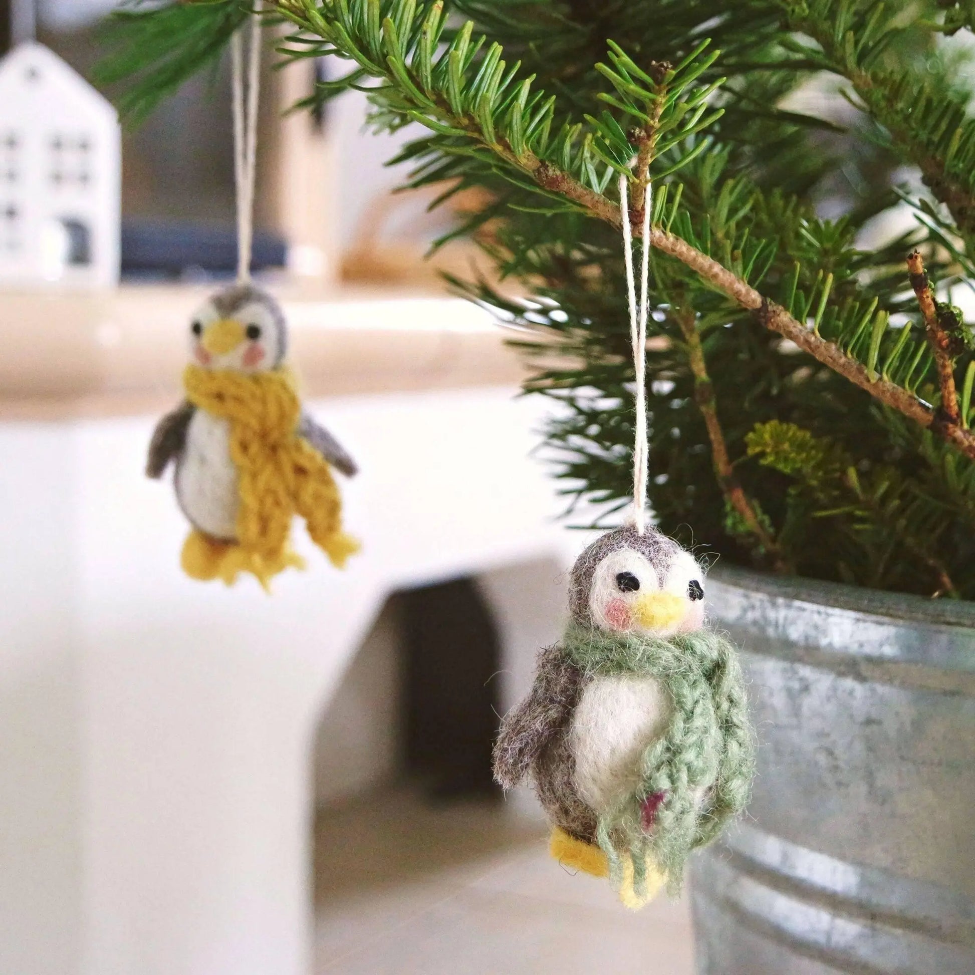 Gry & Sif süße Anhänger Pinguine 3er Set aus Filz Weihnachtsschmuck –  Filzlig