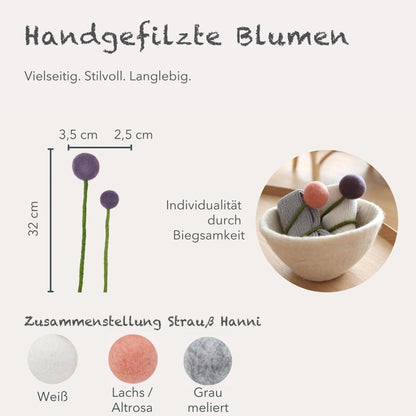 Filzlig Blumenstrauß Hanni  Gry & Sif Maße