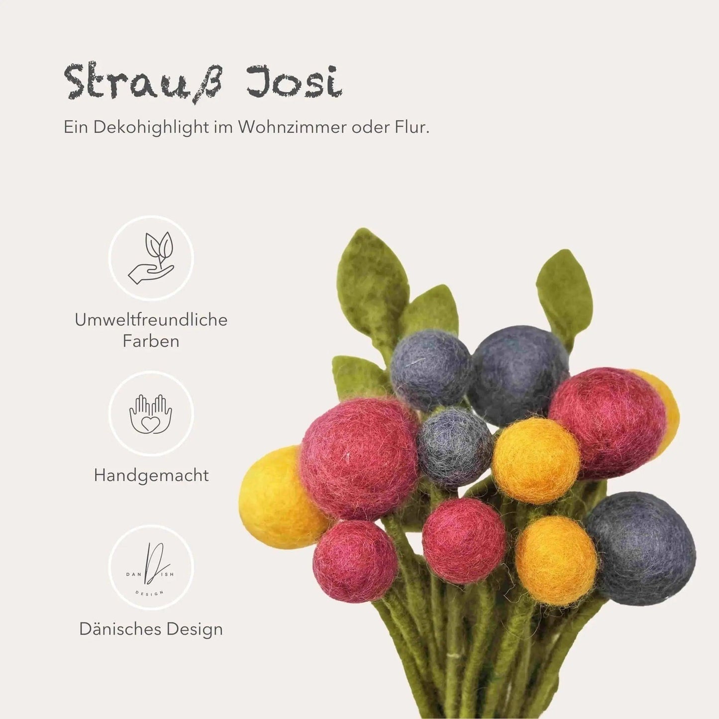 Filzlig Blumenstrauß Josi  Gry & Sif