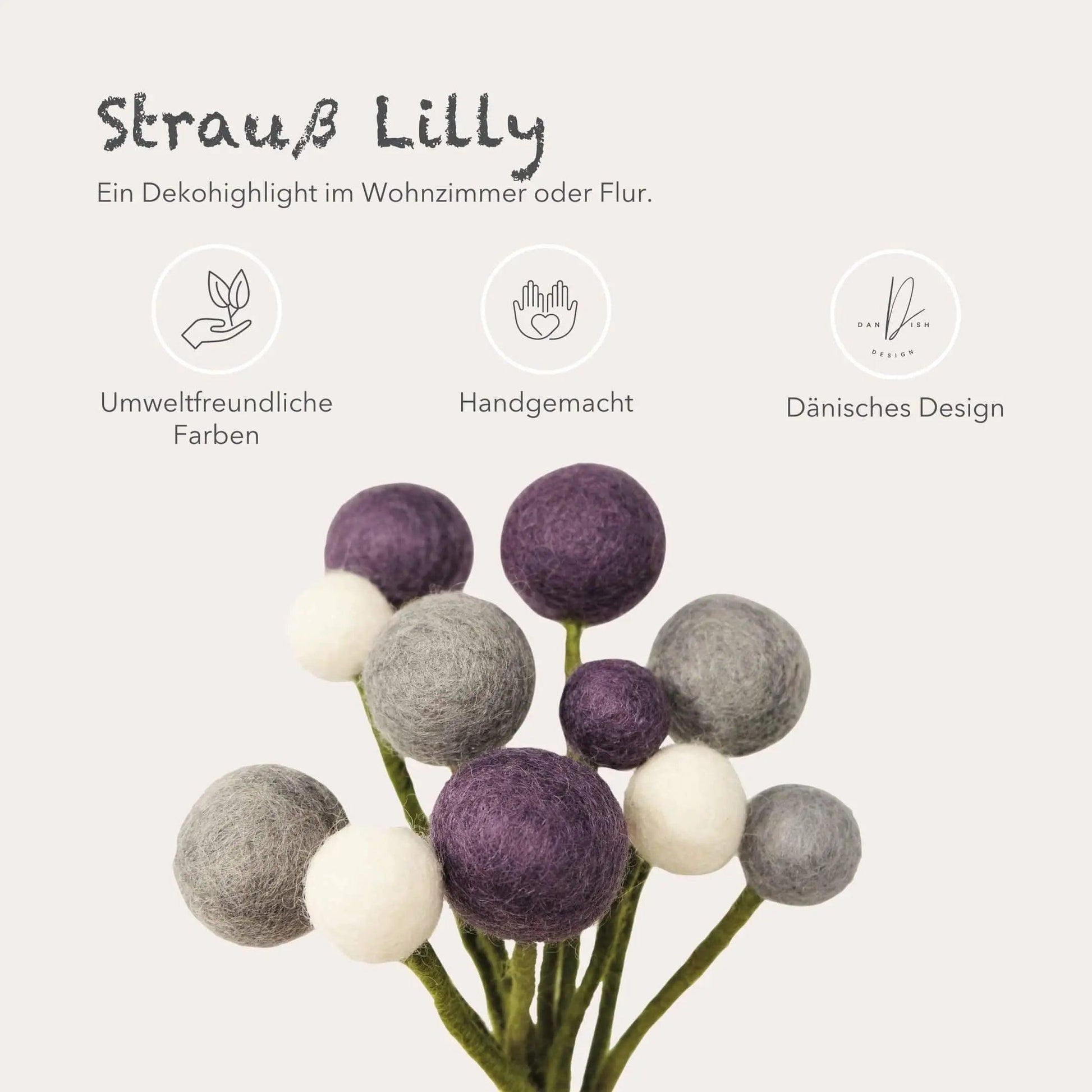 Filzlig Blumenstrauß Lilly  Gry & Sif USPs