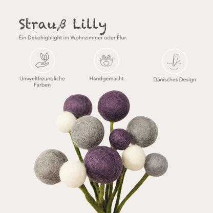 Filzlig Blumenstrauß Lilly  Gry & Sif