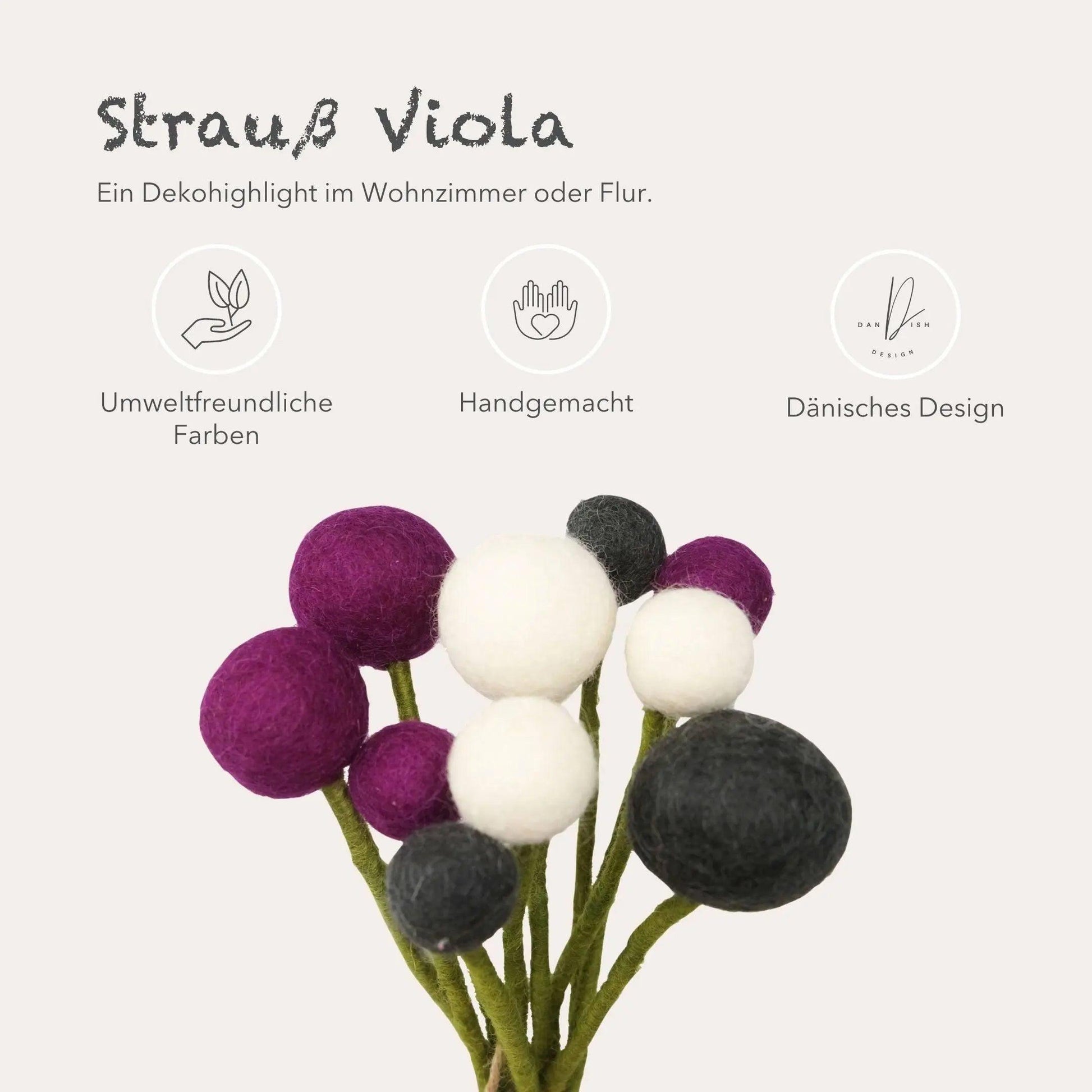 Filzlig Blumenstrauß Viola  Gry & Sif USPs