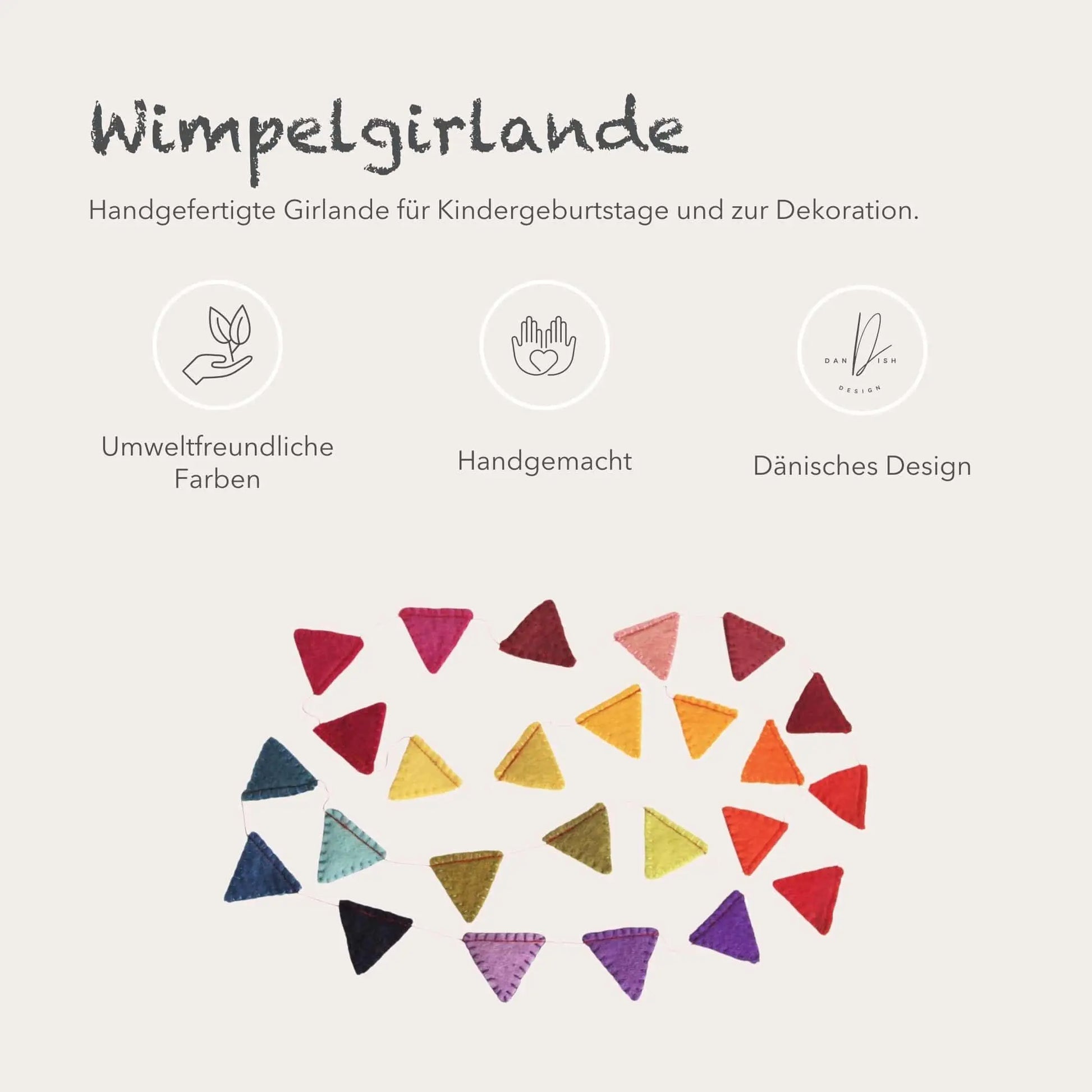 Wimpelkette, Wimpel, Girlande in den Farben von Deutschland