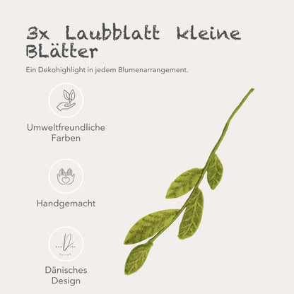 Filzlig Zweig - Laubzweig mit gemischten Blättern 3er Set  Gry & Sif USPs 2