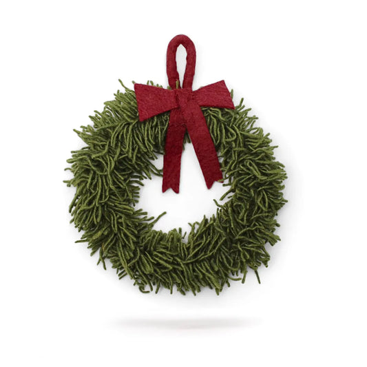 Door wreath Christmas red bow Ø19 cm