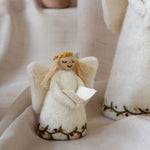 Handgefertigtes Engelsorchester aus Filz von Gry & Sif – 3er-Set Weihnachtsengel, Fair-Trade-Deko aus Nepal