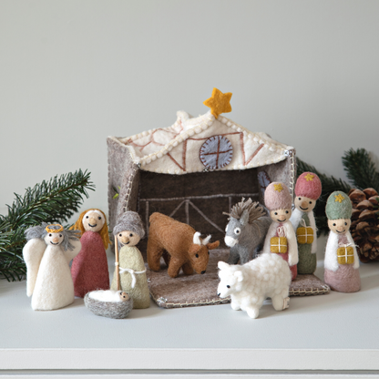 Nativity figures donkey, sheep and ox